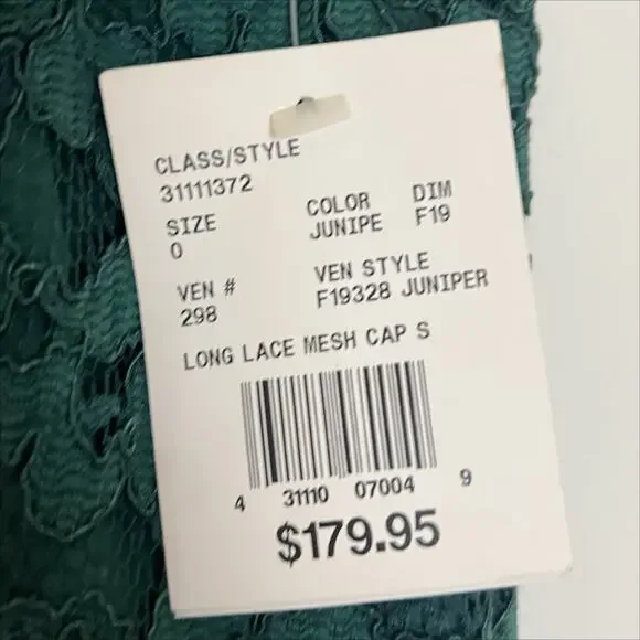 NWT David's Bridal F19328 Bridesmaid Dress in Juniper Green Size 0 - Picture 8 of 8